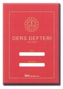 6 Ders Takvimli Kuşe Sert Kapak Ders Defteri  Bordo İea