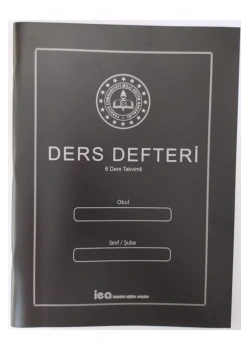6 Ders Takvimli Pp Kapak Ders Defteri Lacivert İea