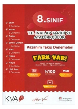 *Kampanya* 8.Sınıf İnkılap Tarihi Kazanım Takip Denemeleri Koray Varol Akademi