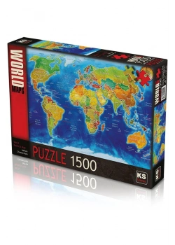 Ks Games Puzzle 1500 World Polıtıcal Map