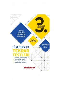 Bloktest 3.Sınıf Tüm Dersler Tekrar Testleri