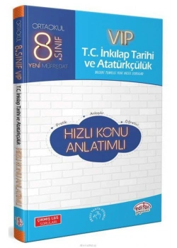 Editör 8.Sınıf İnkilap Tarihi Hızlı Konu Anlatımlı