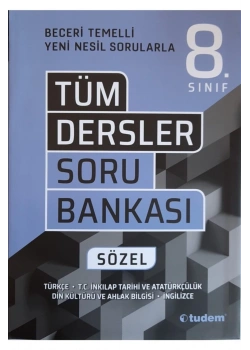 Tudem 8.Sınıf Sözel Tüm Dersler Soru Bankası
