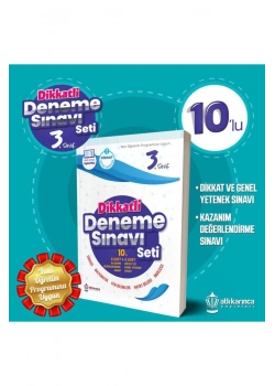 3.Sınıf Dikkatli 10 Deneme Sınavı Seti Atlıkarınca