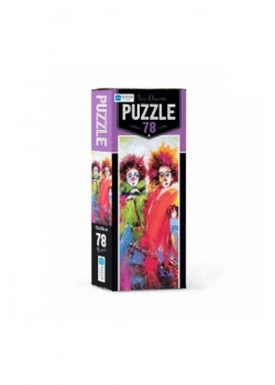 Blue Focus Kutulu 78 Parça Puzzle Two Clowns Mavi Lale