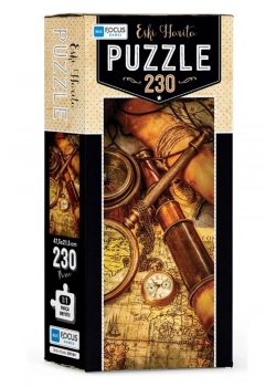 Blue Focus Kutulu 230 Parça Puzzle Eski Harita Mavi Lale