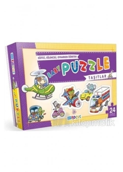 Blue Focus Kutulu Taşıtlar 24 Parçalı Puzzle Mavi Lale