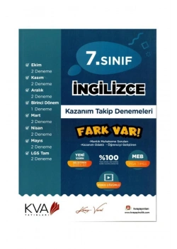 Kva 7.Sınıf İngilizce Kazanım Takip Denemeleri Koray Varol Akademi