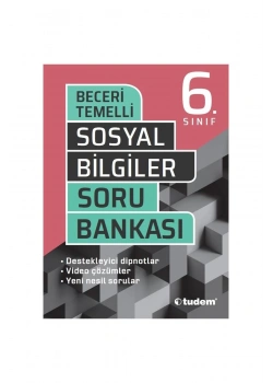 Tudem 6.Sınıf Sosyal Bilgiler Soru Bankası Beceri Temelli