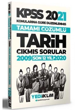 Kpss 2021 Tarih 2009-2020 Çıkmış Sorular Çözümlü  Yediiklim