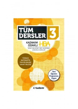 Tudem 3.Sınıf Tüm Dersler Hba Konu Anlatım Soru Bankası