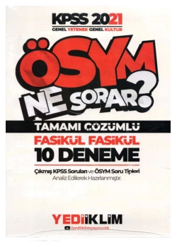 2021 Kpss Ösym Ne Sorar Gk Gy Çözümlü 10 Fasikül Deneme Yediiklim