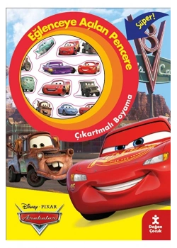 Eğlenceye Açılan Pencere Arabalar Çıkartmalı Boyama Doğan Çocuk