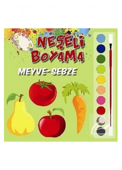 Neşeli Boyama Meyve Sebze Suluboya Hediyeli Parıltı