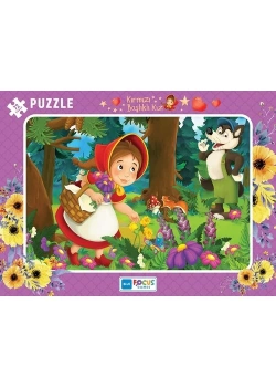 Blue Focus 72 Parça Puzzle Kırmızı Baslıklı Kız Mavi Lale