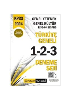 Pegem 2024 Kpss Gy Gk Lise Önlisans Türkiye Genelei 1-2-3 Deneme Seti