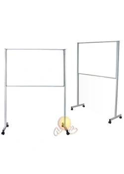 120*240 Elegant Çerç.Laminant Yüz.Tekerlek Ayaklı Beyaz Yazı Tahtası