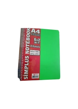Simplus 6+2 8  Konulu 200 Yaprak Ayraçlı Defter