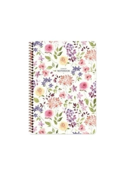 Keskin Color 16,5*22,5 80 Yp.Kareli Karton Kp.Spr.Çiçek Defter 385342-99