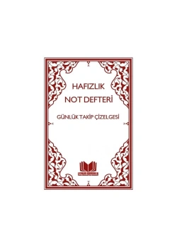 Hafızlık Not Defteri Günlük Takip Çizelgesi  Kitap Kalbi