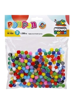 Nova Color Ponpon 10 Mm (200 Lü) Nc-880
