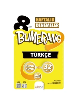 Günay 8.Sınıf Türkçe 32 Haftalık Denemeler Bumerang