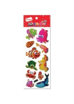 Ticon 3D-33 Puffy Sticker Su Hayvanı Kod:236177