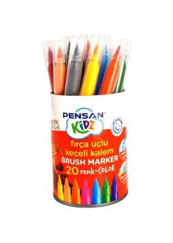 Pensan Kidz 20 Renk Firça Uçlu Keçeli Kalem pe4000kç