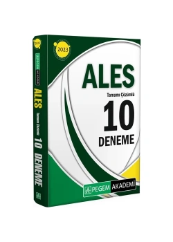 Pegem 2023 Ales Çözümlü 10 Deneme