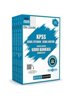 Pegem 2026 Kpss Önlisans Gy Gk Çözümlü Soru Bankası 5 Li Modüler Set