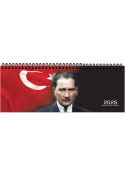 Keskin Color Spiralli Haftalık Masa Ajandası Atatürk 12X33 Aj-65  2025