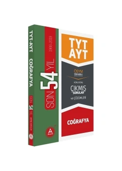 Tyt Ayt Coğrafya Son 54 Yıl Çıkmış Sorular 2020 A Yayınları
