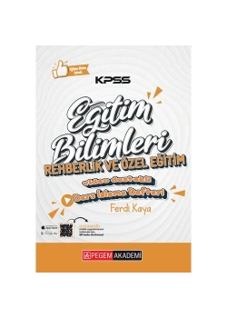 Pegem Kpss Eğitim Bilimleri Rehberlik Özel Eğitim Video Destekli Ders Izleme Defteri