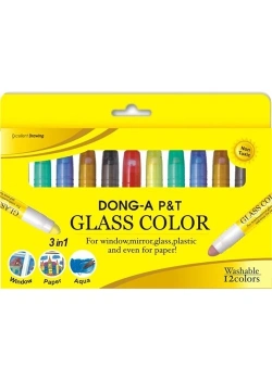 Dong-A 12Li Silinebilir Pastel Cam Kalemi