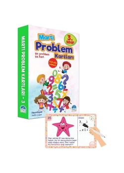 Martı 3.Sınıf Problem Kartları Yaz Sil Kalemli Kutulu