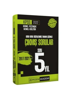 Pegem 2022 Kpss Gy Gk 2017-2021 Çikmiş Çözümlü Sorular Mini Boy