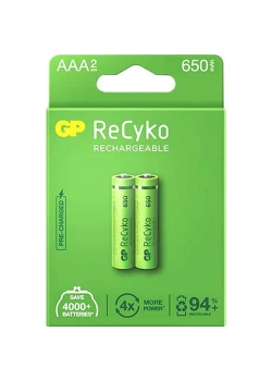 Gp Recyko Şarjlı Pil Aaa 650 Mah 2 Li Kartela