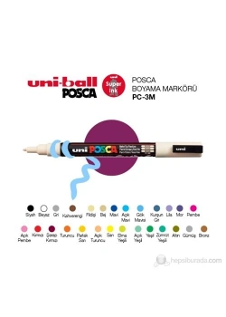 Uni Posca 0.9-1.3Su Bazlı Poster Markörü A.Turuncu Pc-3M