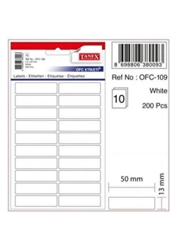 Tanex Ofc-109 Beyaz Ofis Etiketi