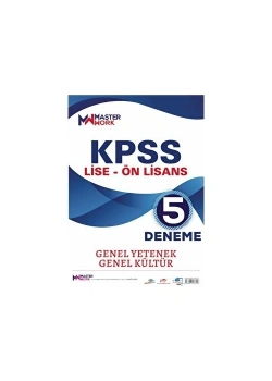 Kpss Lise Önlisans Gy Gk 5 Deneme  Master Work