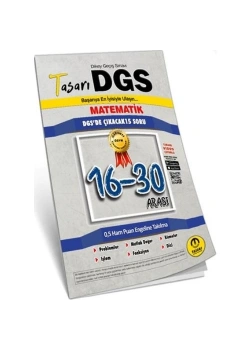 Tasarı Dgs Matematik 16-30 Arası Çözümlü Sorular