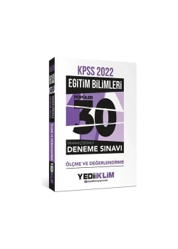 Kpss 2022 Eğitim Bilimleri Ölçme Değerlendir Me 30 Deneme  Yediiklim