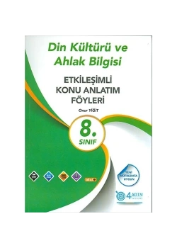 8. Sınıf Din Kültürü Etkileşimli Konu Anlatim Föyleri 4 Adım