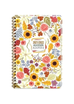Keskin Color 17X24 Spiralli Akademik Ajanda - Sunflower