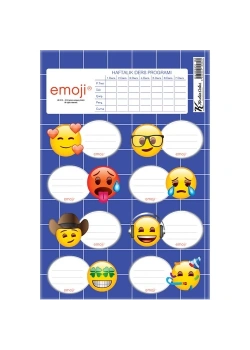 Keskin Color Emoji Ders Programı 3Lü Etiket Kod:220130-87