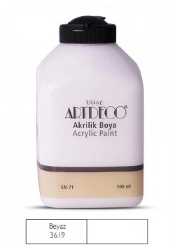 Lisans Artdeco Akrilik Boya 500 Ml Beyaz  Lv-Y-070L-3619