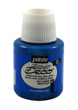 Pebeo 205- 61 110Ml Deco Mat Ahşap Boyası Parlak Mavi