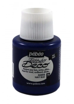 Pebeo 205- 79 110Ml Deco Mat Ahşap Boyası Lacivert