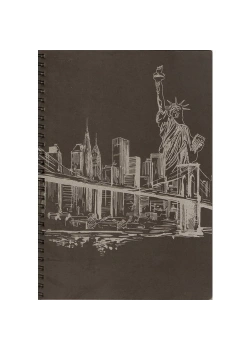 Liz Defter 17X24 120Gr 40Yp Spiralli Siyah Defter Syhsp17