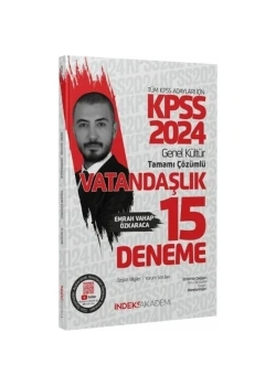 2024 Kpss Vatandaşlık 15 Çözümlü Deneme İndeks Akademi